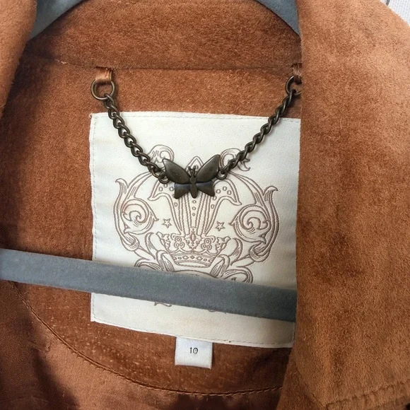 Forever New Tan Suede Fringe Jacket - Picture 3 of 5